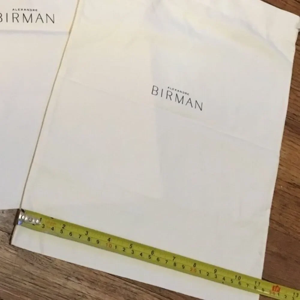 Alexandre Birman TWO (2) 11” x 13” White dustbags